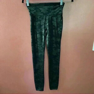 SPANX Faux Leather Camo Leggings